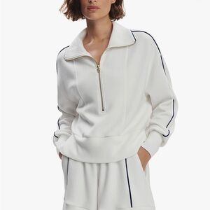Varley DoubleSoft Davenport half-zip White Pullover